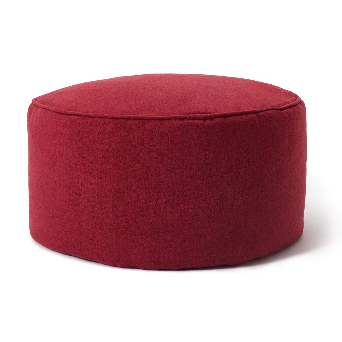Lumaland Pouf Comfort Line a cuscino -Pouf - 25 x 45 cm - Pouf poggiapiedi Interno ed Esterno per Giardino, Salotto, Balcone - Elegante e Morbido Outdoor & Indoor - Rosso