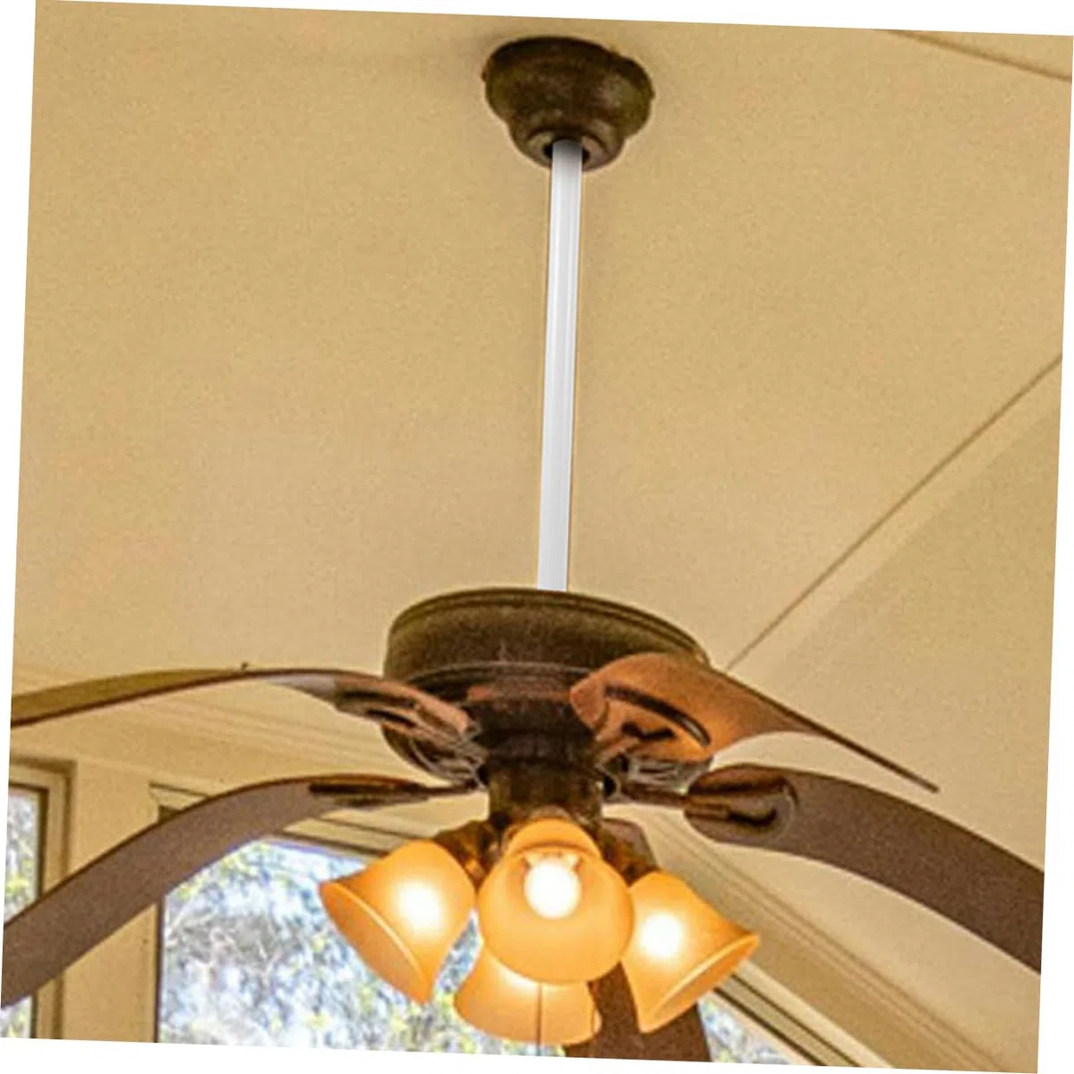 2pezzi Asta Estensione Per Ventilatore Da Design Elegante e Robusto Facile Installazione Per Soffitti e Inclinati