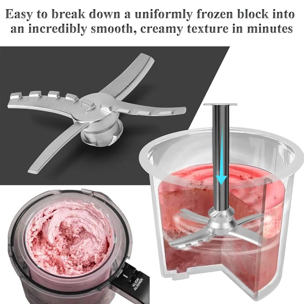 per Ninja CREAMi Deluxe Blade Paddle, parte di ricambio compatibile con Ninja Creamy Ice Cream Maker NC501 NC500 Series, accessori in acciaio inox Creamie