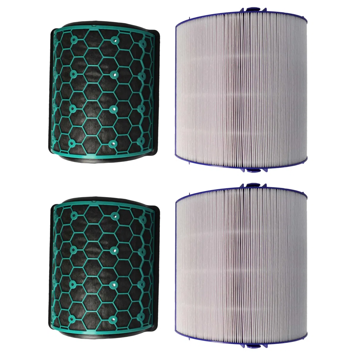 vhbw set di filtri (2 pezzi) compatibile con Dyson Hot + Cool HP07 purificatore d'aria - filtro HEPA, filtro carboni attivi