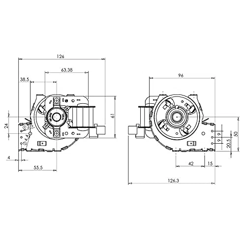 Easyricambi Ventilatore tangenziale Trial THS24B6 026 TFA661-D6 Stufa a Pellet Lungo 309mm Bocchetta 242x35 mm