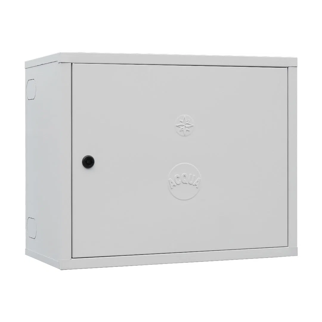 Cassetta per Contatore Acqua in Lamiera Preverniciata Bianca – Spessore 6/10 – Dimensioni 50x60x25 cm – Dotata di chiave