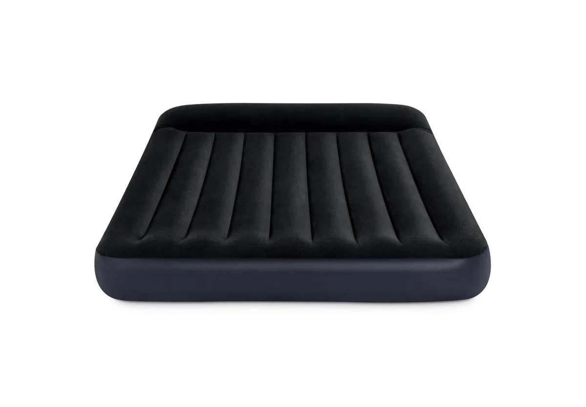 Intex 64150ND - Materasso Dura-Beam Pillow Rest Matrimoniale con Pompa Elettrica Incorporata, 152x203x25 cm