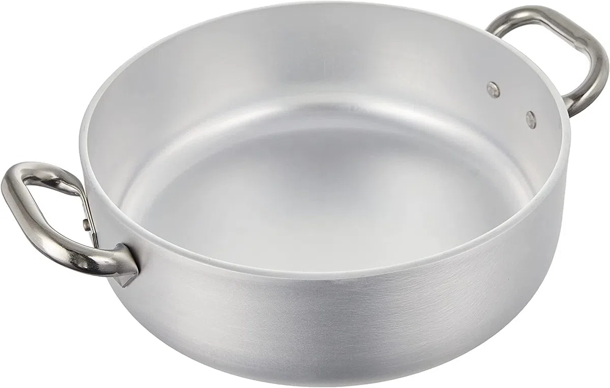 Pentole Agnelli ALMR110620 Casseruola Cilindrica, Bassa con 2 Manici in Acciaio Inossidabile, Argento, 20 cm, 1 Pezzo
