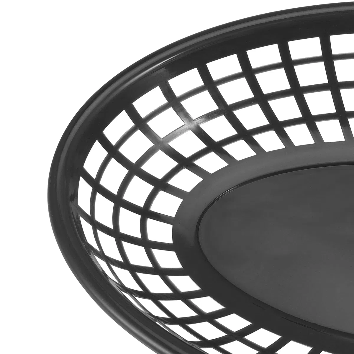 MUKCHAP 60 cestini ovali neri in plastica per fast food, 23 x 14,5 x 4 cm, cestini ovali per fast food, servire cibo per patatine, panini, hamburger