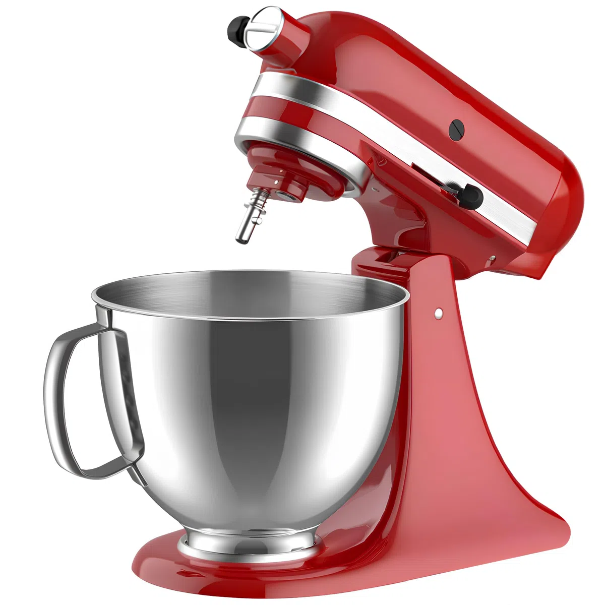 KITOART Ciotola in acciaio inox per mixer KitchenAid con testa inclinabile da 4,5 litri/5 litri, ricambio KSM150 in acciaio inox, ciotola da 4,5 QT/5QT per mixer KitchenAid, argento