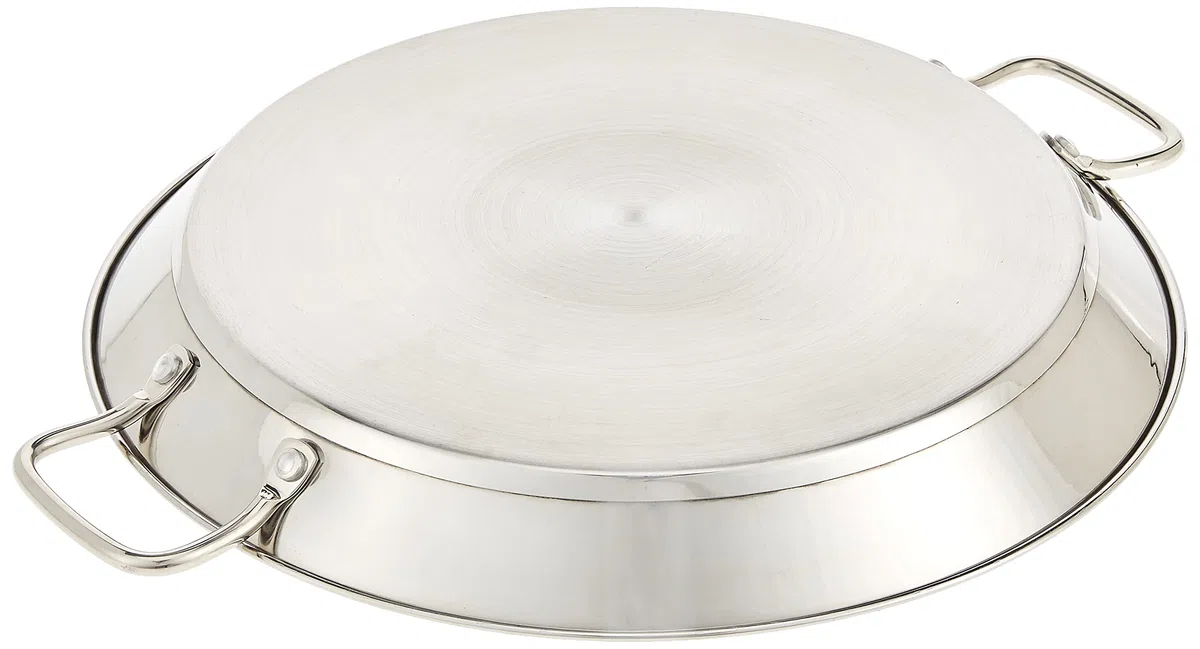 Guison – Padella per paella valenciana, in acciaio inox, 36 cm