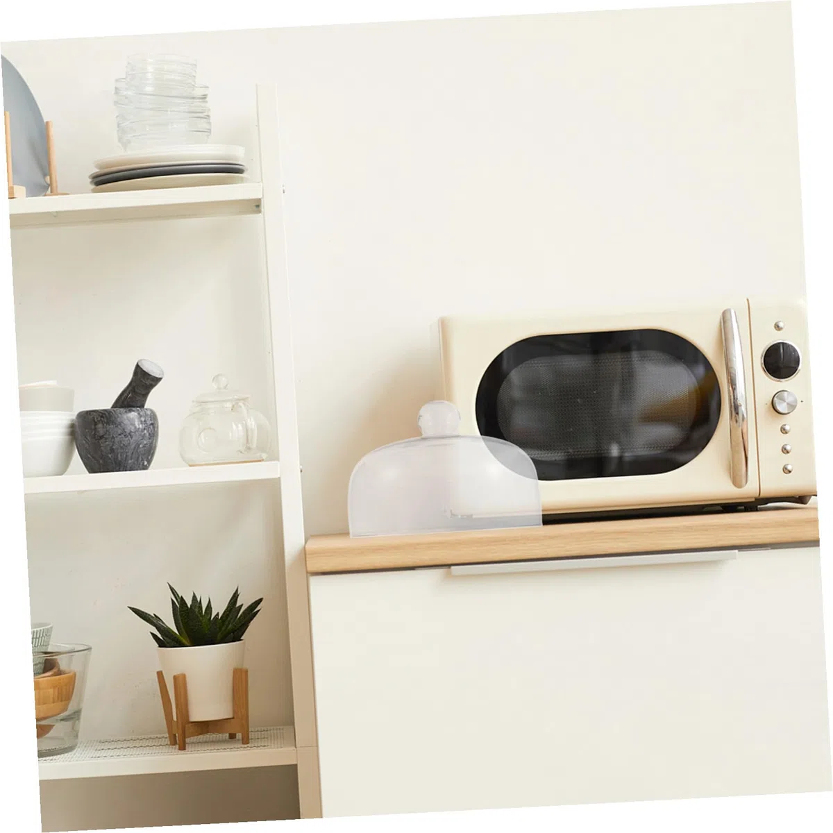 Cabilock Coperchio in Vetro Trasparente per Microonde da Protezione Antischizzi per Alimenti Resistente alle Alte Temperature Coperchio per Forno Microonde