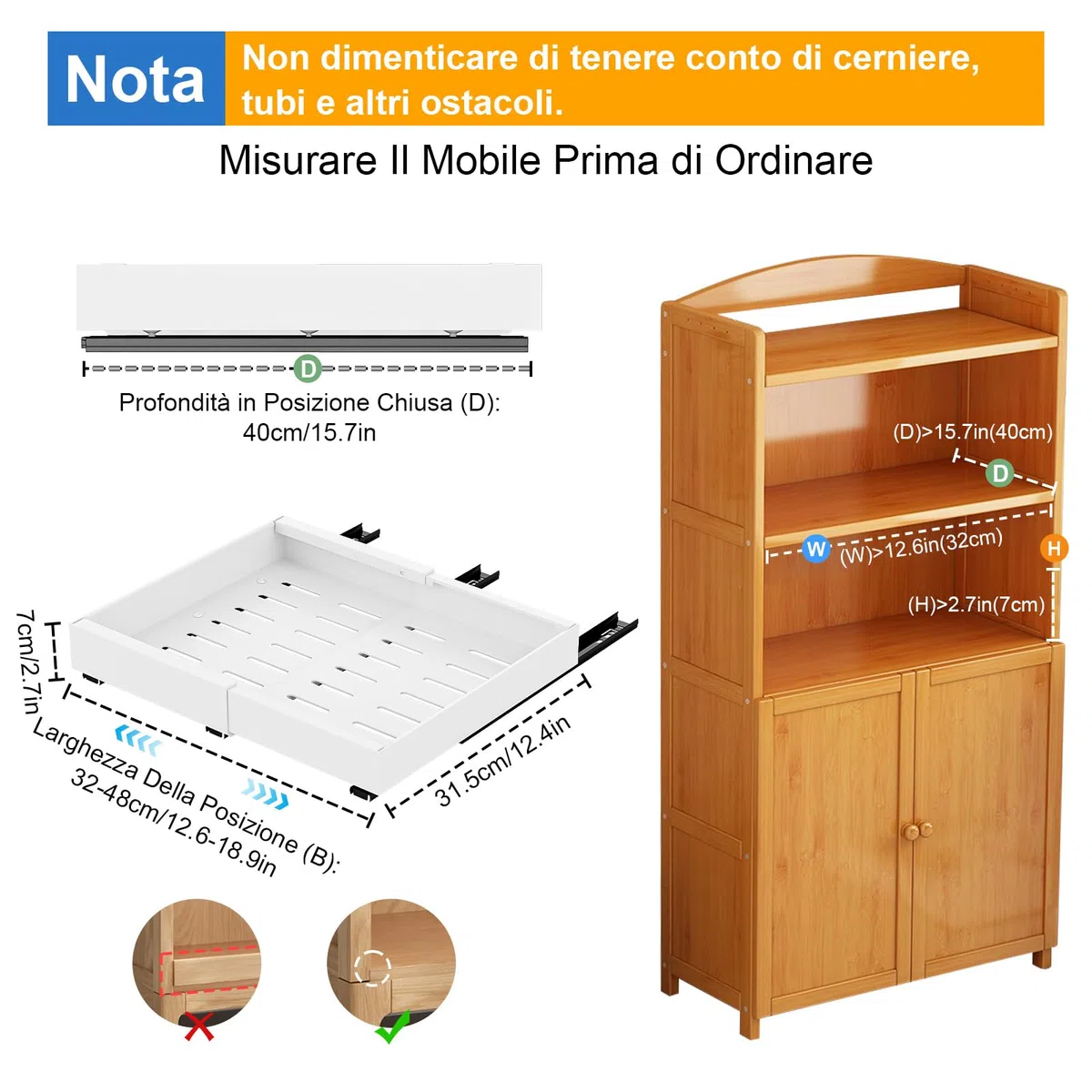 Cassetto Telescopico, 2 Pezzi Espandibile Ripiani per Cassetti Estraibili per Armadio da Cucina Cassetto Scorrevole Estensibile Estraibile Larghezza Regolabile 32-52cm Per Cucina Bagno Soggiorno