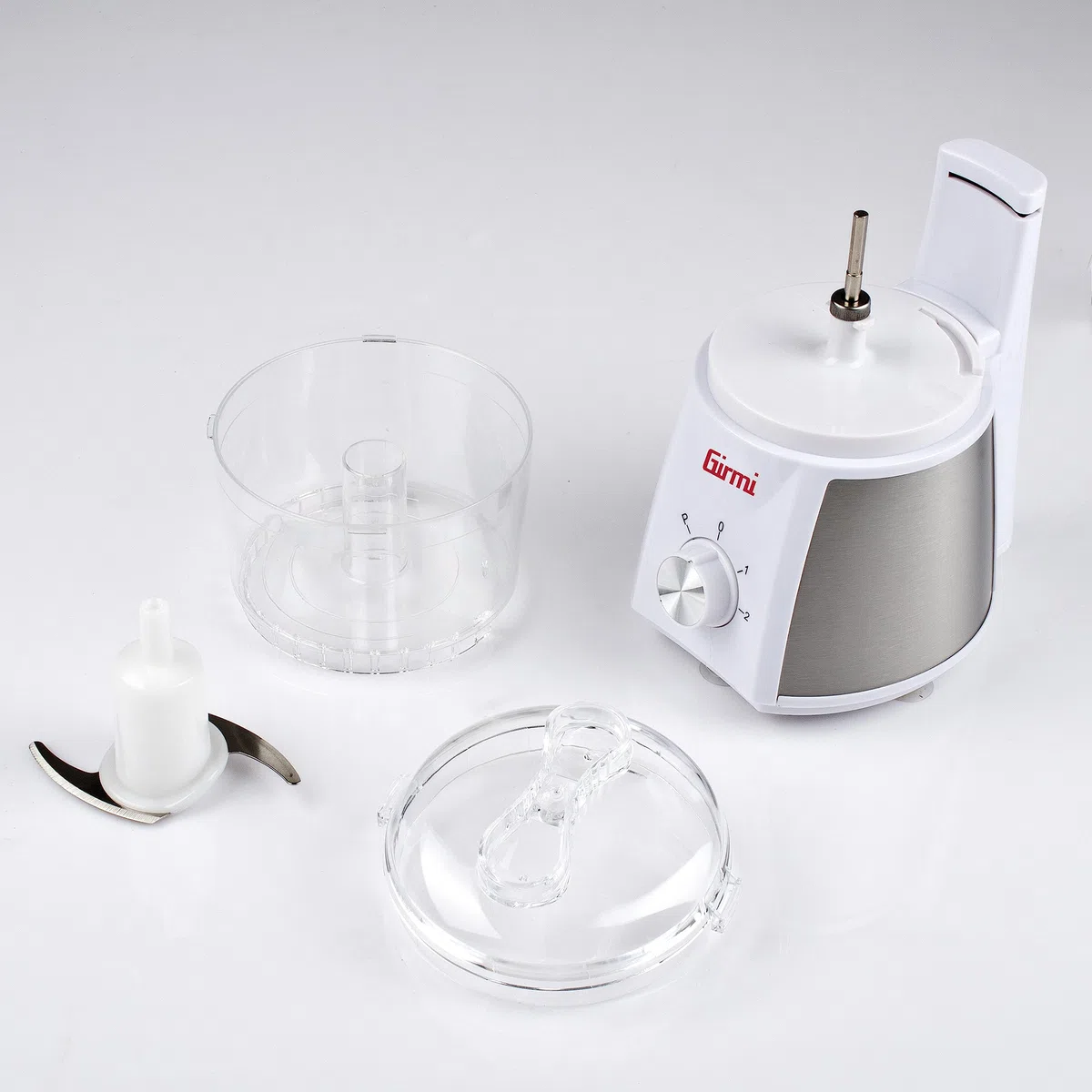Girmi TR05 Tritatutto Verticale, 350 W, Capacità 500ml, 2 velocità, Lame Inox, Doppia sicurezza, Bianco