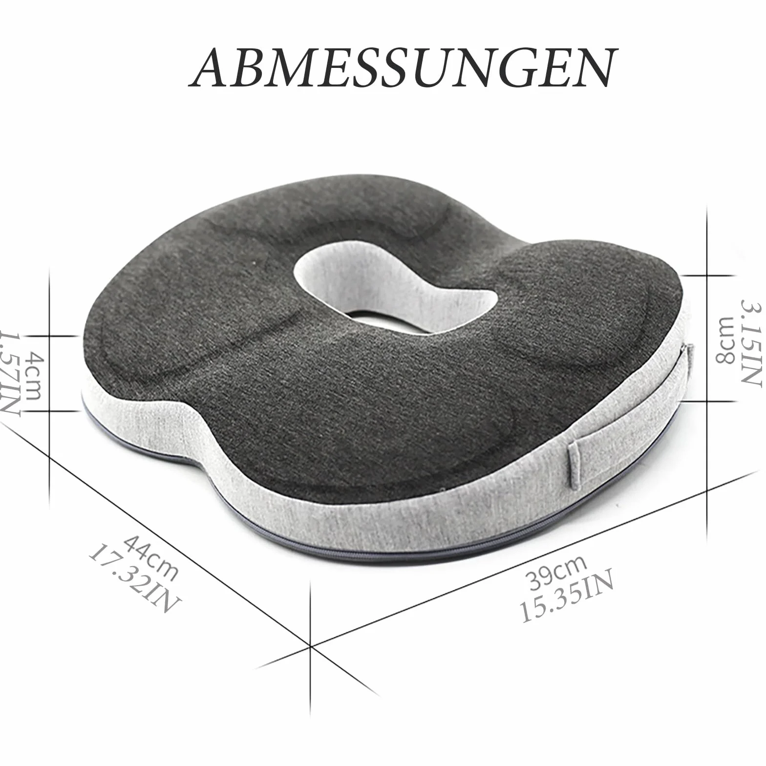 Cuscino Antidecubito per Sedia - Ciambella Cuscino Ortopedico, Effettivo nel Lenire Emorroidi, Prostata, Coccige, Sciatica e Mal di Schiena, Ideale per Uso in Ufficio, Auto e Sedia a Rotelle.