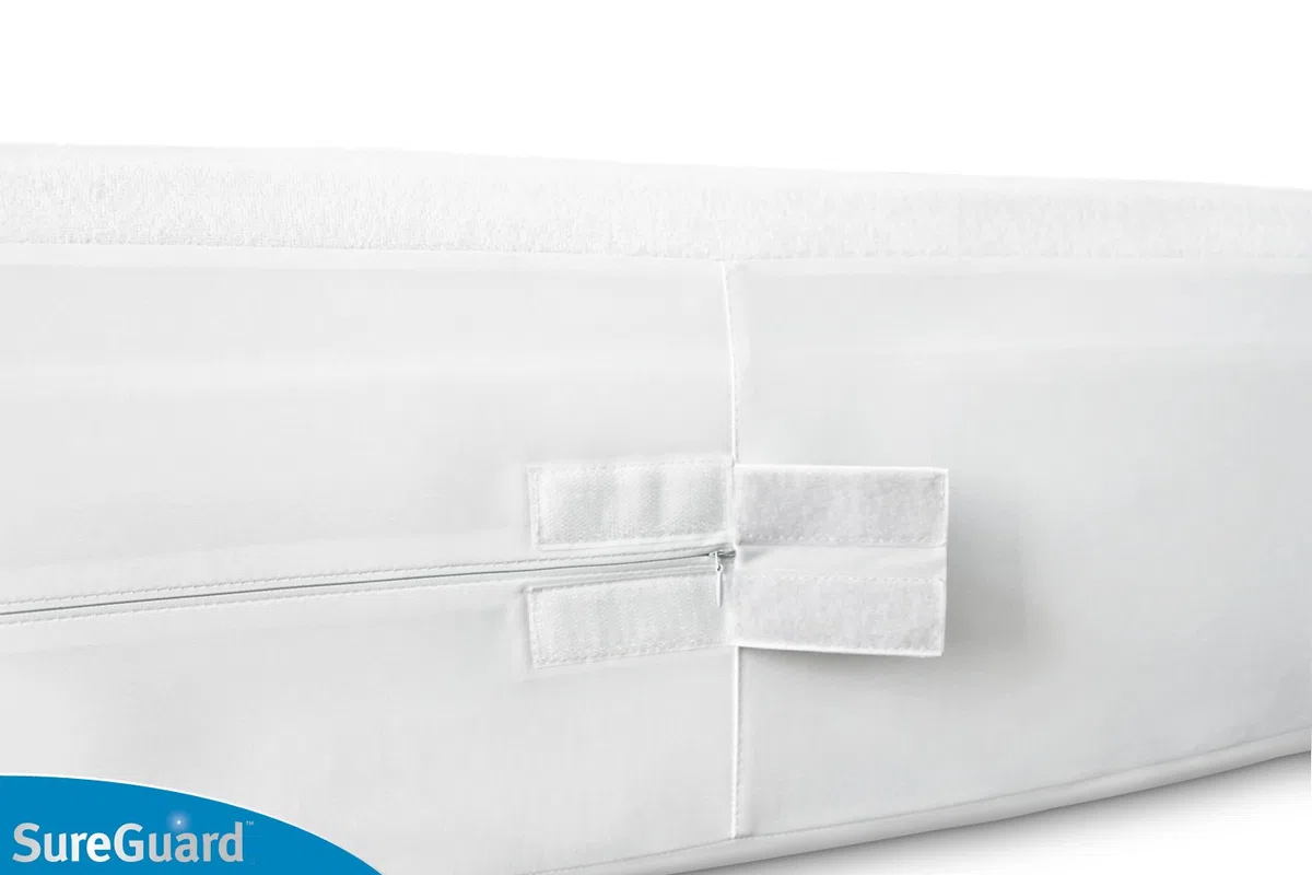 SureGuard - Coprimaterasso Twin XL (33-40,6 cm di profondità), 100% impermeabile, a prova di cimici dei letti, rivestimento con cerniera a sei lati