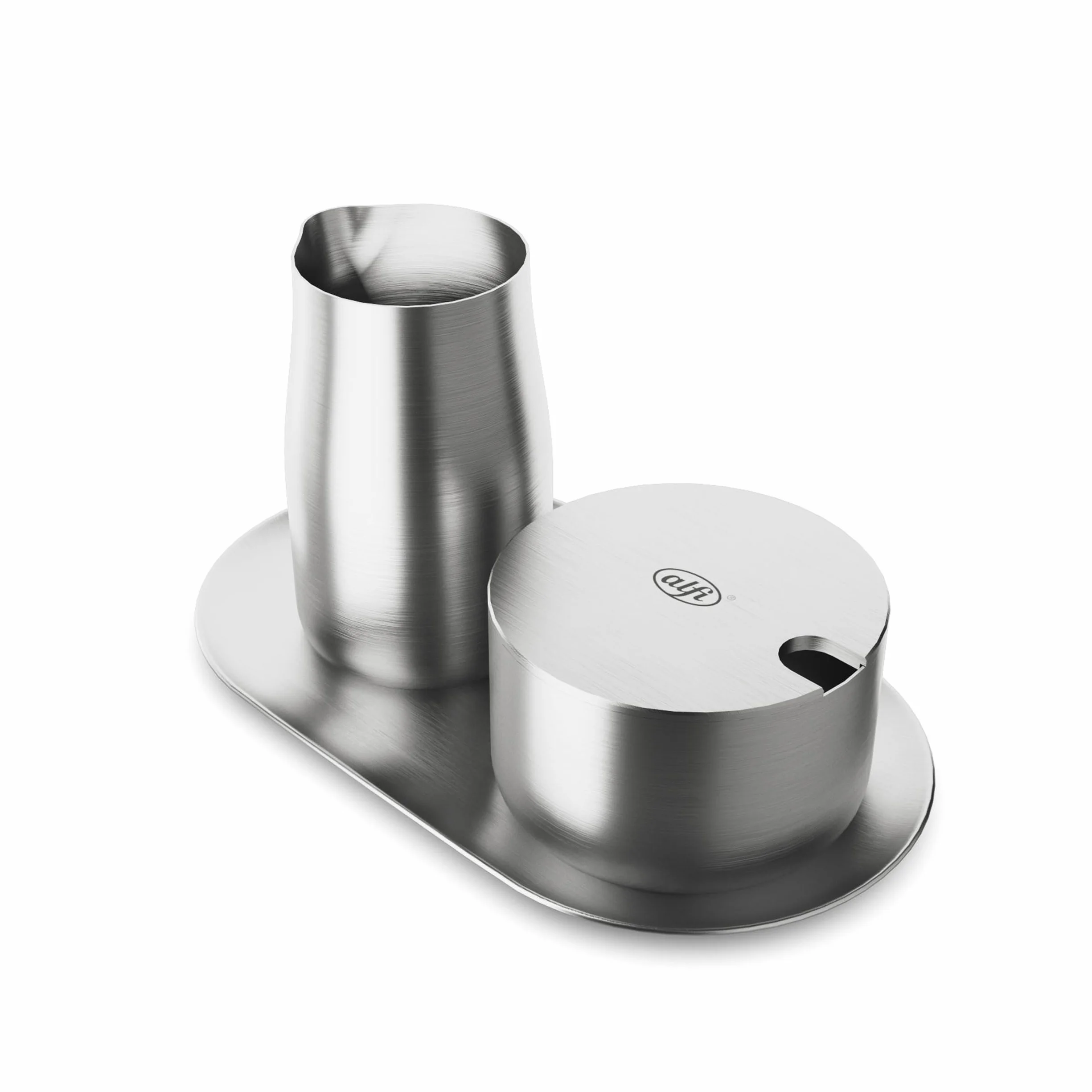 alfi Set MILK AND SUGAR, opaco, in acciaio inox di alta qualità, per latte e zucchero, design elegante, lavabile in lavastoviglie, durevole