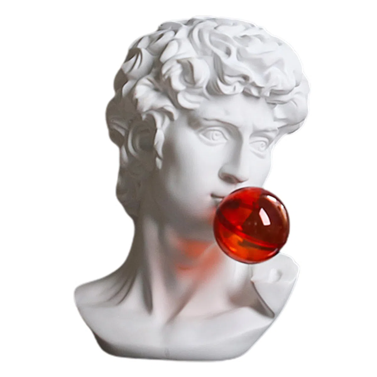 Statua a busto di David – Statua decorativa da scrivania in resina, scultura artistica di David | Figura unica in resina con finitura impermeabile, elegante ornamento multifunzionale per soggiorno