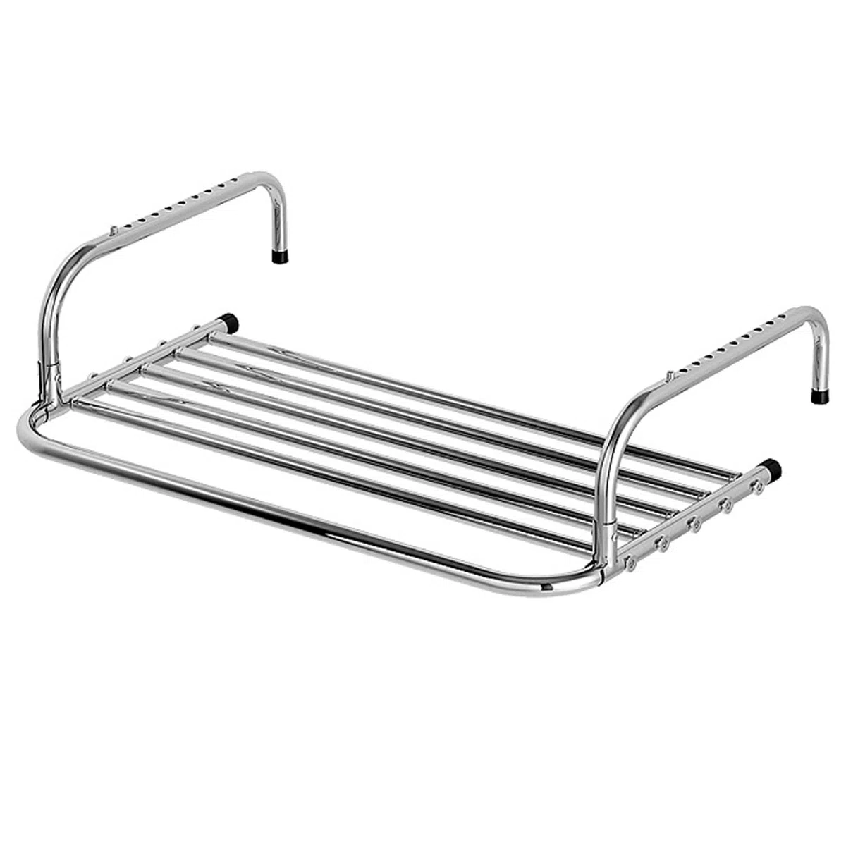 Stendibiancheria in Acciaio Inox, Stendibiancheria da Balcone Stendino per Calorifero Pieghevole, per Uso Interno/Esterno, 40/50/60/70/80cm Salvaspazio Appendibile Stendibiancheria
