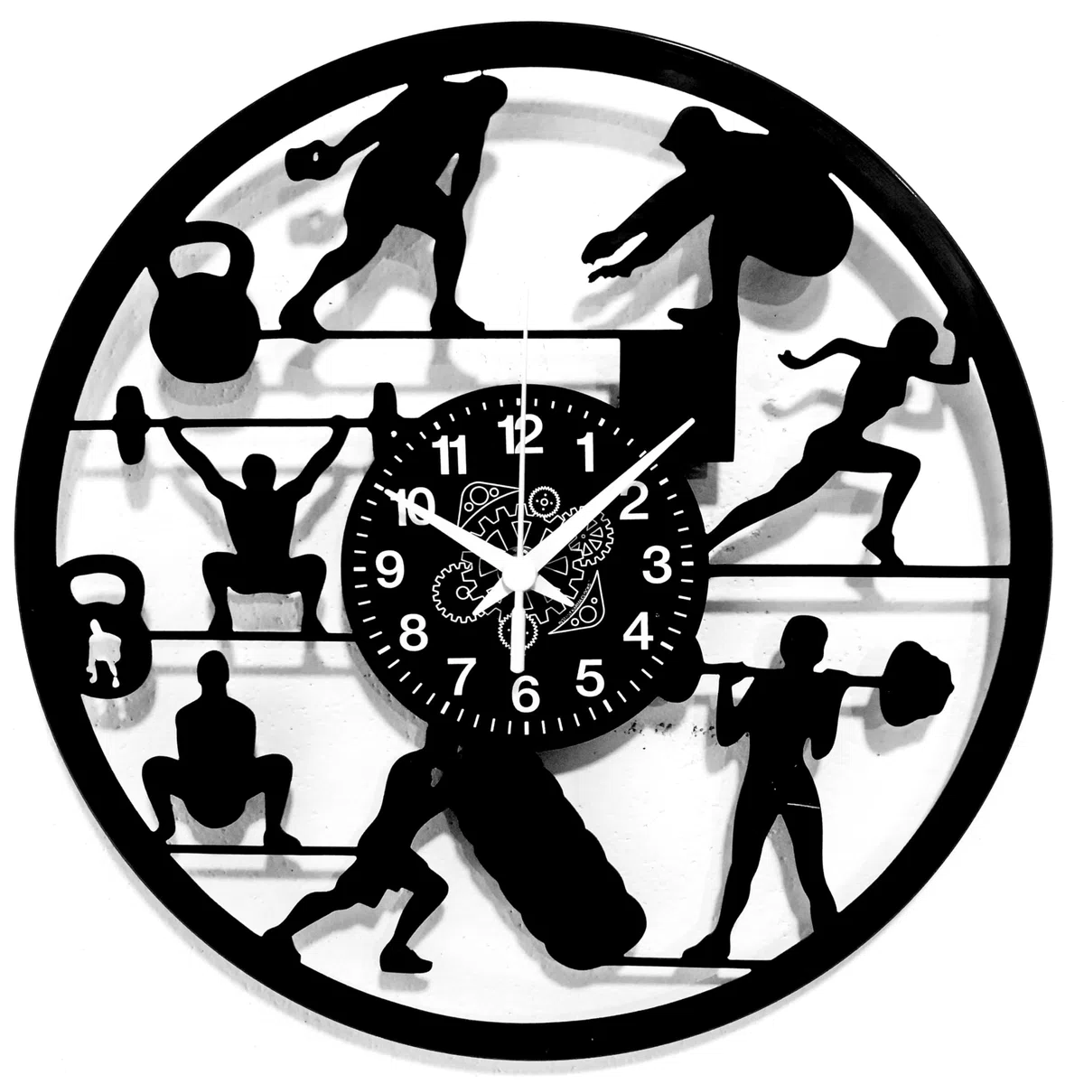 Orologio da Parete Palestra | Design Fitness Gym | Idea Regalo per Appassionati di Sport