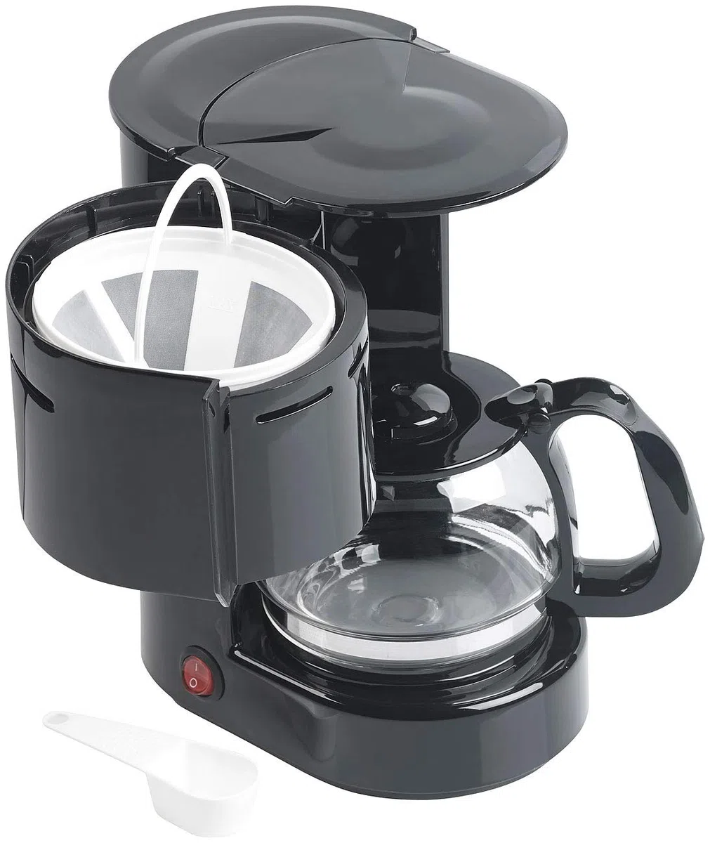 Rosenstein & Söhne Filter Coffee Machines - macchina da caffè 12v: Macchina per caffè filtro per auto, fino a 3 tazze, 650 ml (da 12 volt, campeggio, viaggio)