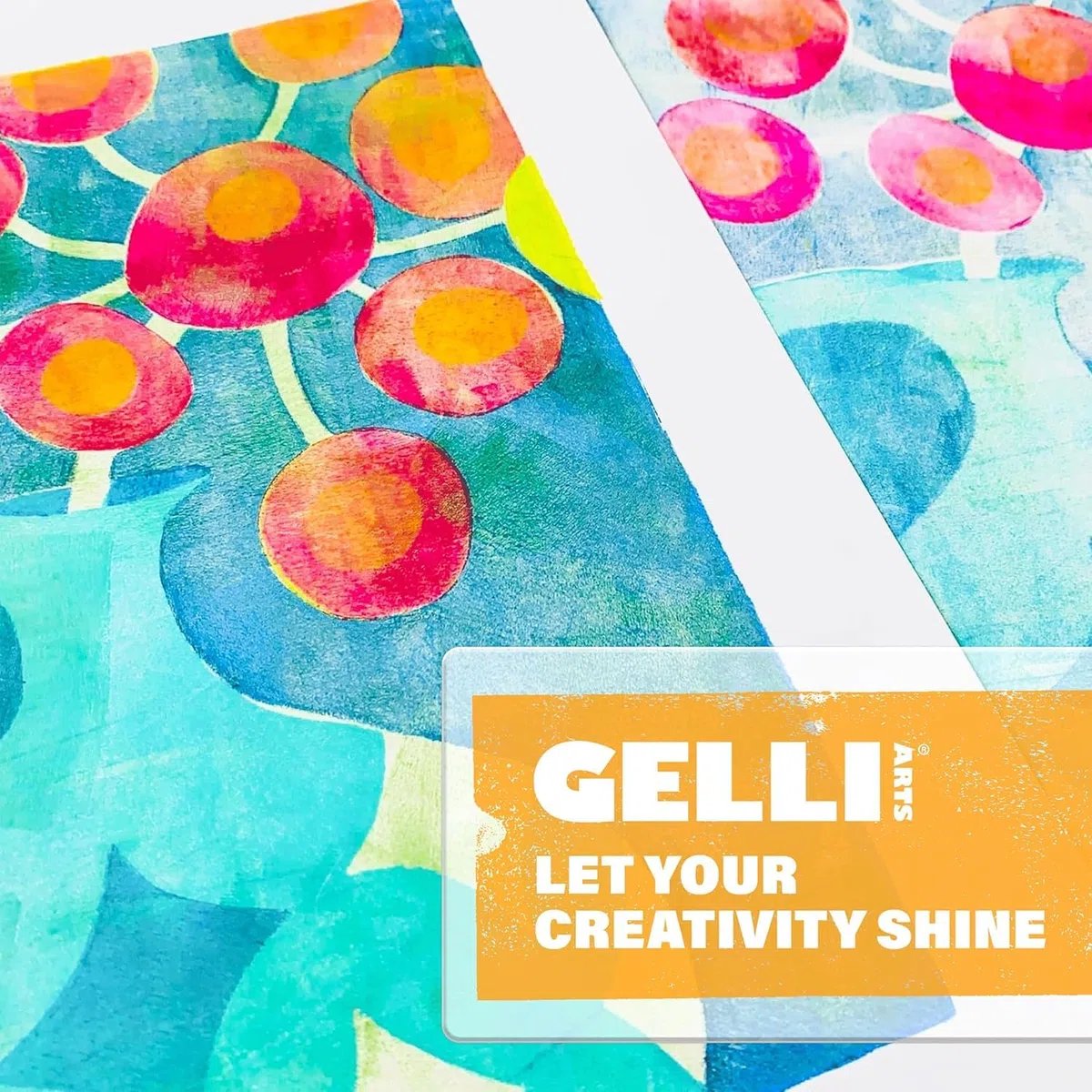 Gelli Arts, Piatto Rotondo da Decorare, 20 cm, Acrilico, Transparent, 4-inch
