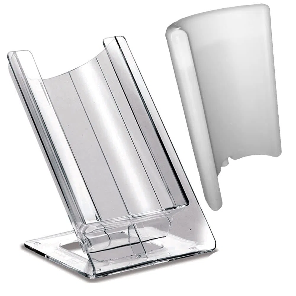 DVM Stand Refrigerante - Contatto - Gelette Termica Vino - per Bottiglie Standard da 75 cl (Contatto Trasparente, Elemento Bianco)