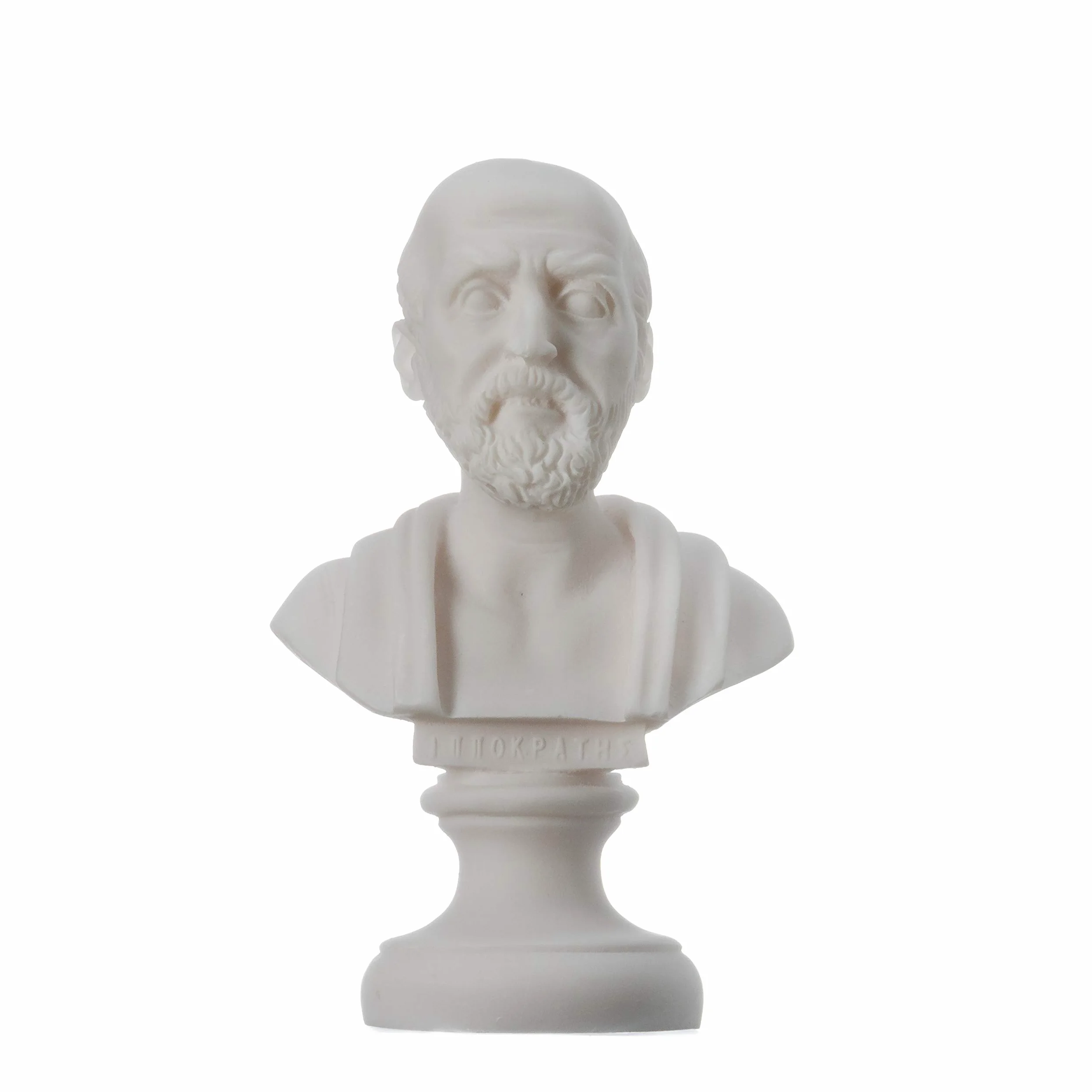 BeautifulGreekStatues Ippocrate di Kos Padre della Medicina Statua in alabastro Busto 15cm