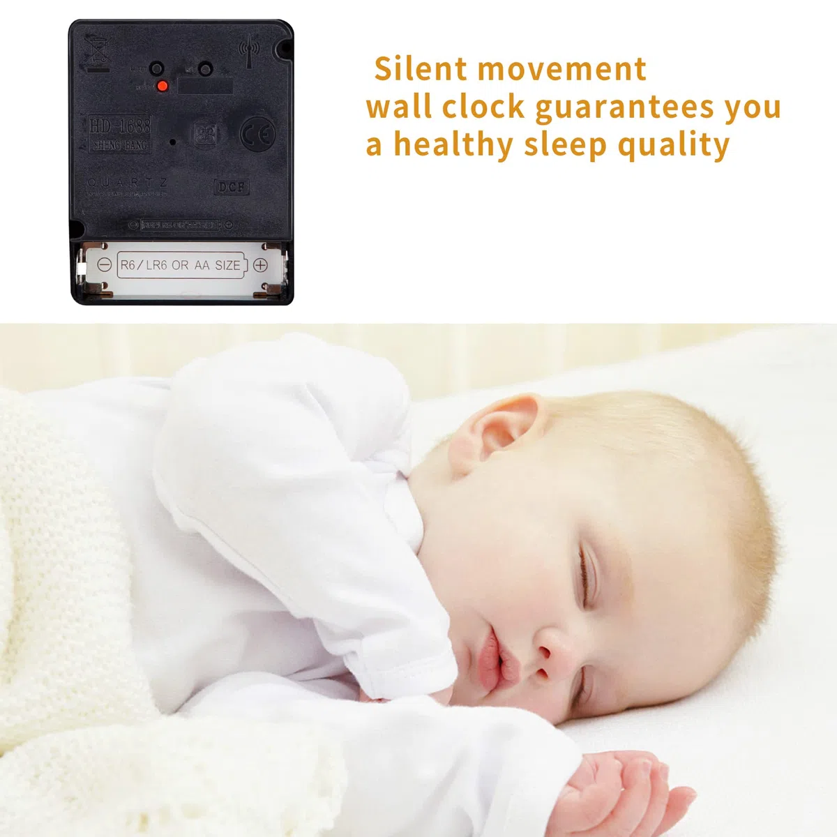 ACCSHINE Orologio da Parete Radiocontrollato 30cm Orologio da Parete Moderno Silenzioso Senza Ticchettio Semplice Classico Orologio al Quarzo per Camera da Letto, Scuola, Ufficio, Soggiorno, Cucina