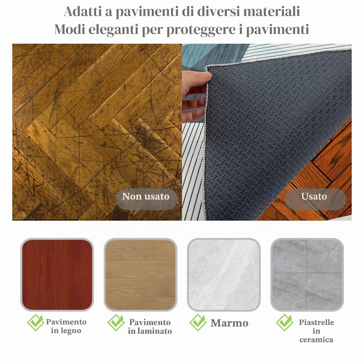 Tappeto per Sedia Ufficio gaming Tappetino per Pavimenti 90x120cm Tappetini per Sedia da Ufficio per Pavimenti Rettangolare Antiscivolo Protettivo Tappetino di Protezione per Pavimento-1