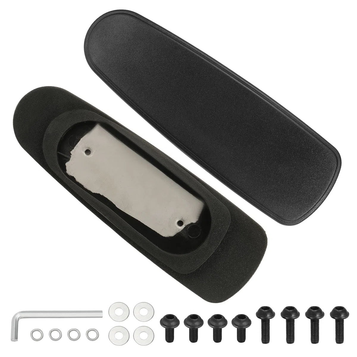 PATIKIL 1 Paio di Riparazione Bracciolo Sedia Ufficio, Copertura Bracciolo Sedia Ufficio in Pelle PU Foro di Montaggio 4" con Viti per Braccioli Sedie Gaming E Sedie A Rotelle.