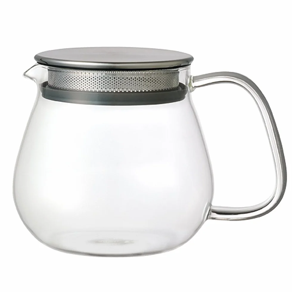 Kinto Unitea - Teiera One Touch da 460 ml - Resistente al calore - Teiera in vetro con filtro e coperchio in acciaio inox