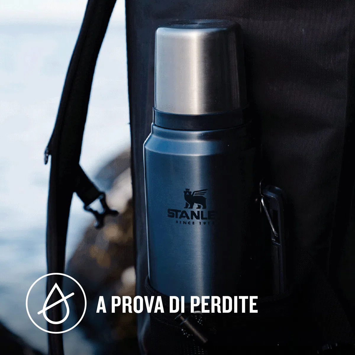Stanley 1913 Classic Legendary Thermos - Mantiene La Temperatura 15 Ore (Caldo/Freddo) - Borraccia Termica 500Ml - Senza BPA - Acciaio Inox - Termos
