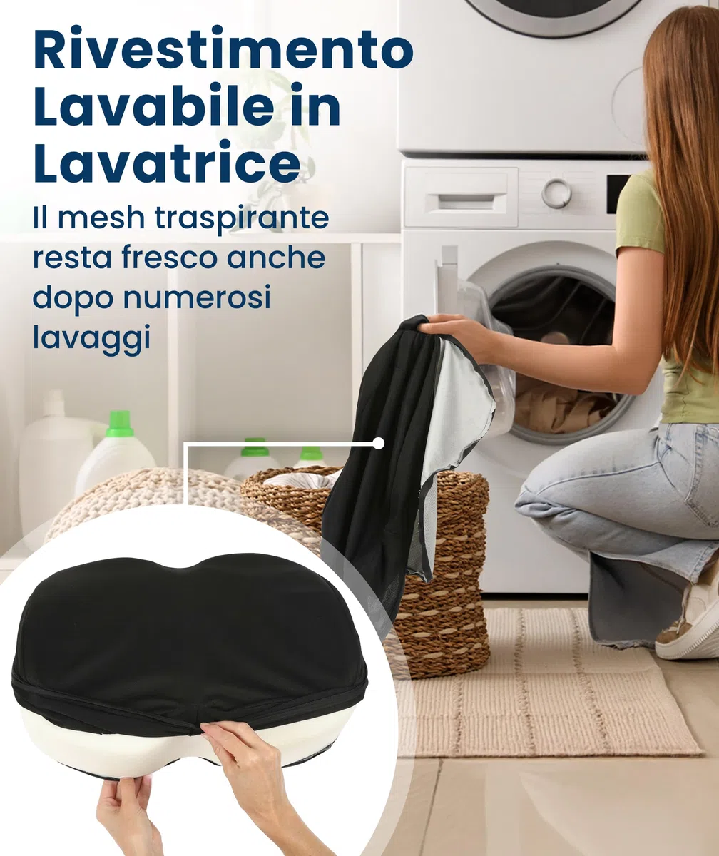 Everlasting Comfort Poggiapiedi sotto scrivania in memory foam – Sgabello piedi per ufficio, smart working e gaming con fodera lavabile e base antiscivolo