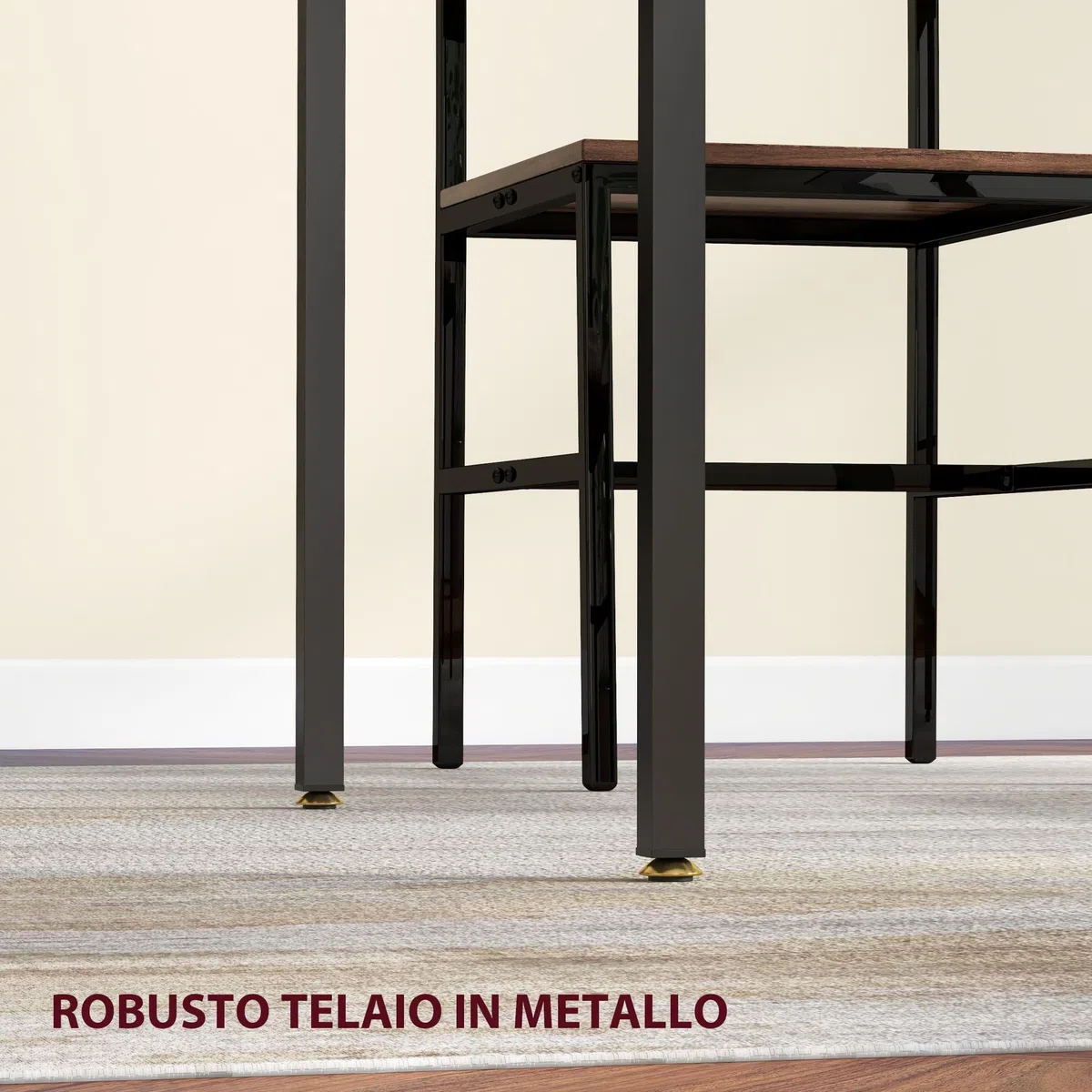 HOMCOM Tavolo da Pranzo a Ribalta stile Industriale per 2-4 Persone con 2 Lati Allungabili, Tavolo Pieghevole da Cucina per Piccoli Spazi in Legno e Metallo, 120x79x79 cm, Marrone Rustico