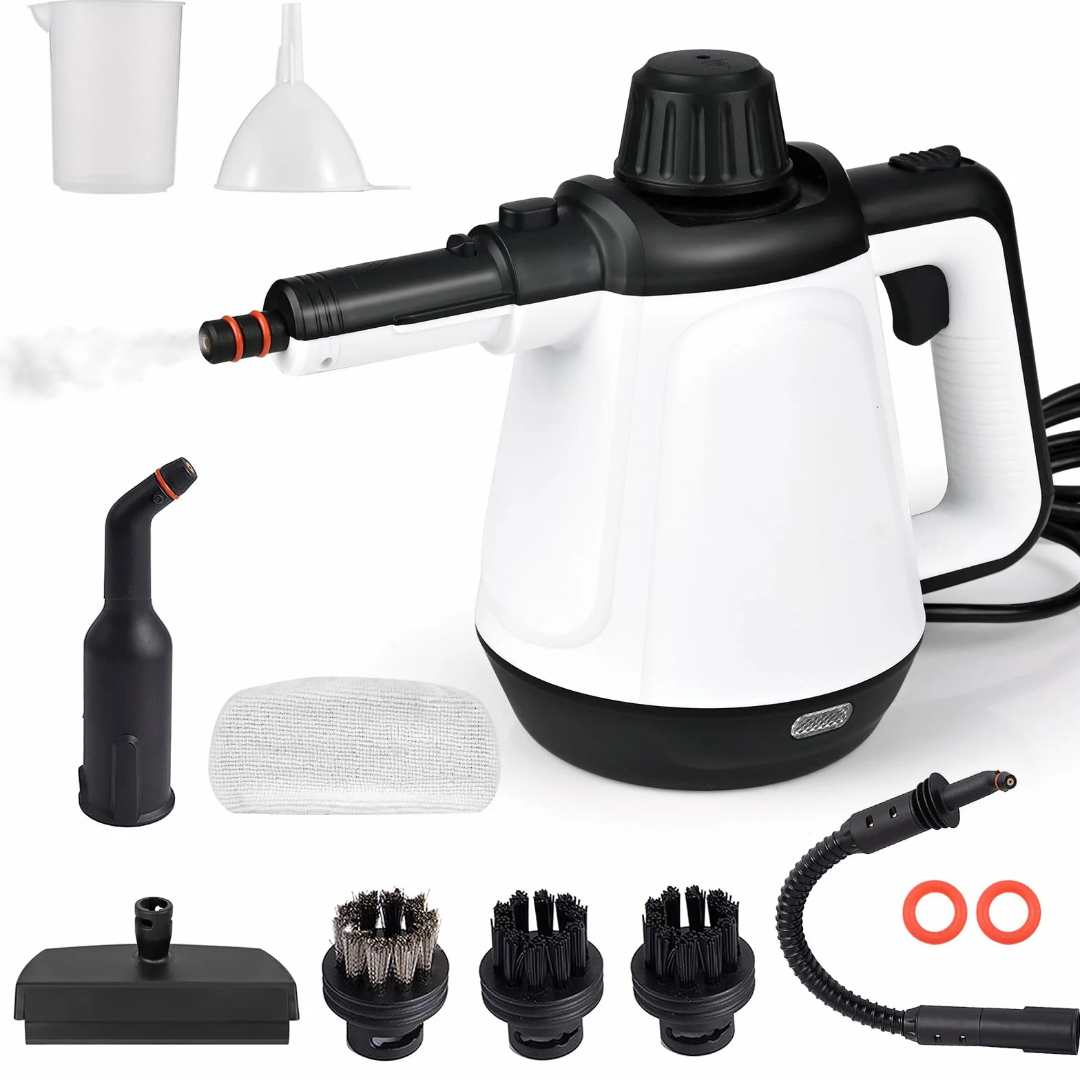 Dreamhigh® Pulitore Vapore Casa 430ml, 1200W 3,5 Bar Pulitore a Vapore per Divani con 9 Accessori, Pulitore a Vapore Portatile per Moquette,Tende, Divani, Cucina, Auto, Bagni e Altro