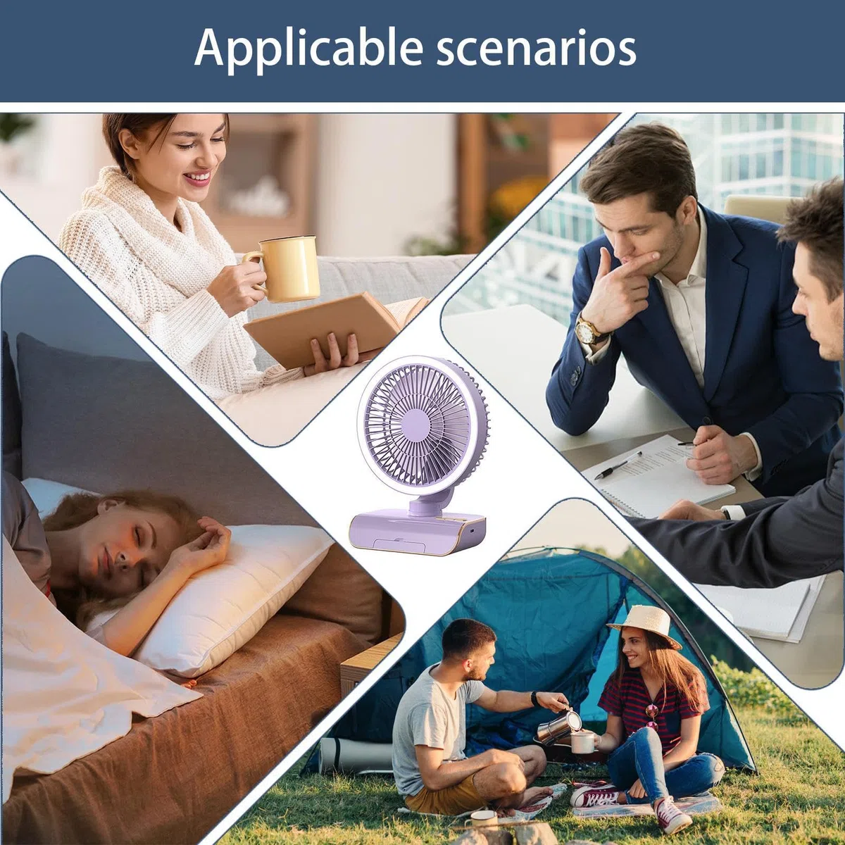 Generico Ventilatore Silenzioso per Camera,Ventilatore a Parete con Telecomando | Indispensabile per il Caldo, Illuminazione a 2 Velocità, 5 Velocità del,Per Camera Da E Comodino