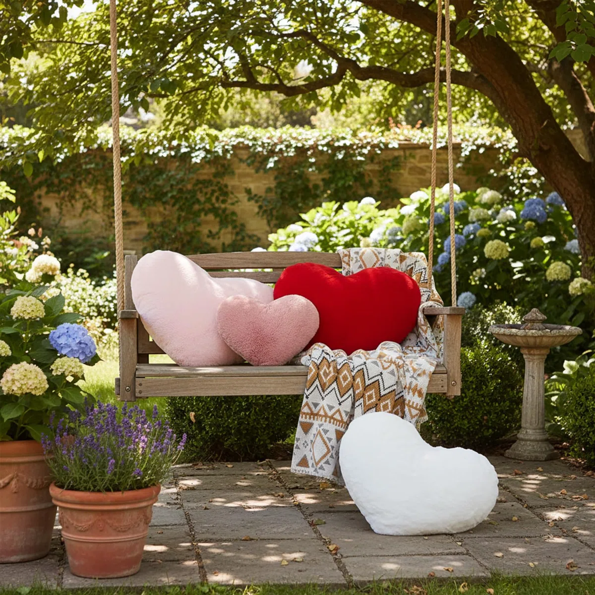 Cuscino Cuore Rosa Brillante, Cuscini Decorativi, Cuscino a Forma di Cuore Grande, Cuscini Divano Peluche, Cuscini Letto, Decorazioni Camera da Letto Bambini, 38 x 48 cm