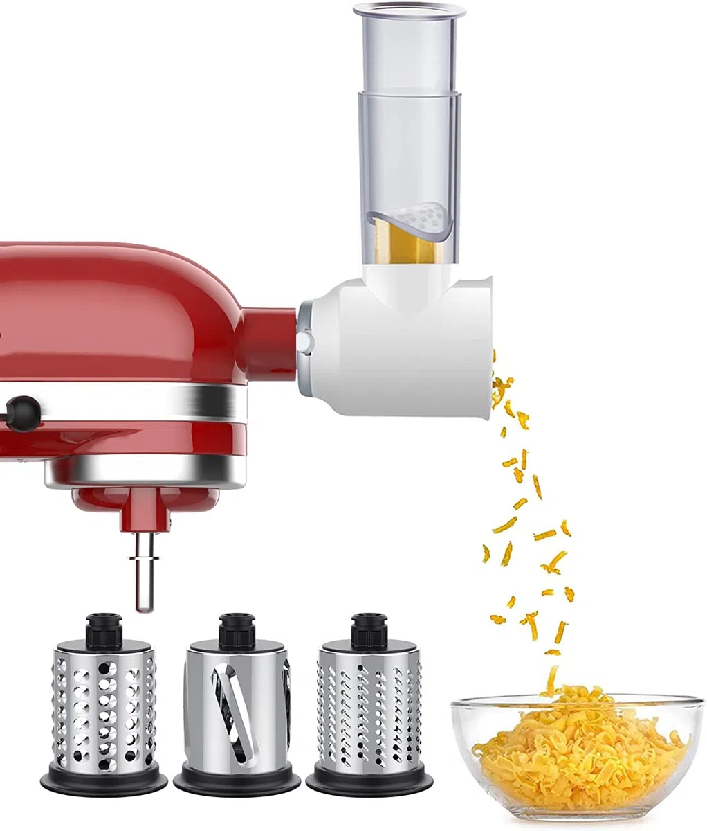 GVODE Accessorio Affettaverdure per Kitchen Aid, Accessorio Grattugia per KitchenAid, Accessorio Grattugia per Formaggio per KitchenAid