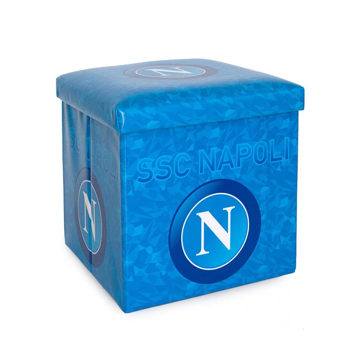 Kit Pouf puff contenitore poggiapiedi sgabello napoli + Cuscino arredo napoli ufficiale