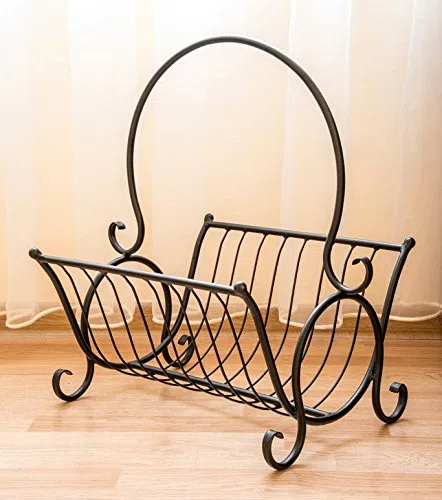 DanDiBo Cesto giornali Porta riviste in Metallo Alt. 52cm Porta riviste Tavolinetto