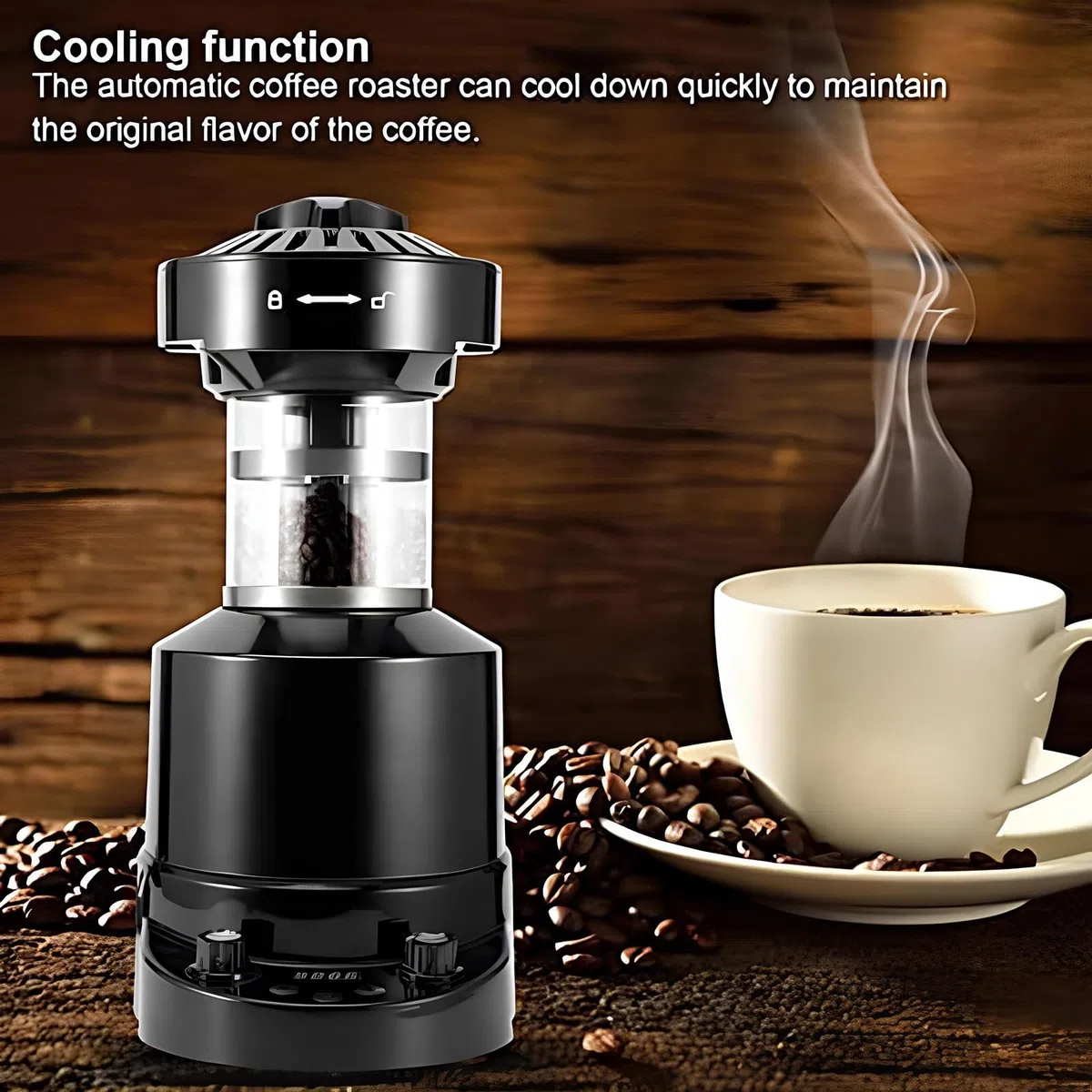 Tostatrice for Chicchi di caffè, tostatrice for caffè, tostatrice for Chicchi di caffè elettrica Professionale, Macchina for tostare Il caffè ad Aria con Timer, velocità del Vento Regolabile