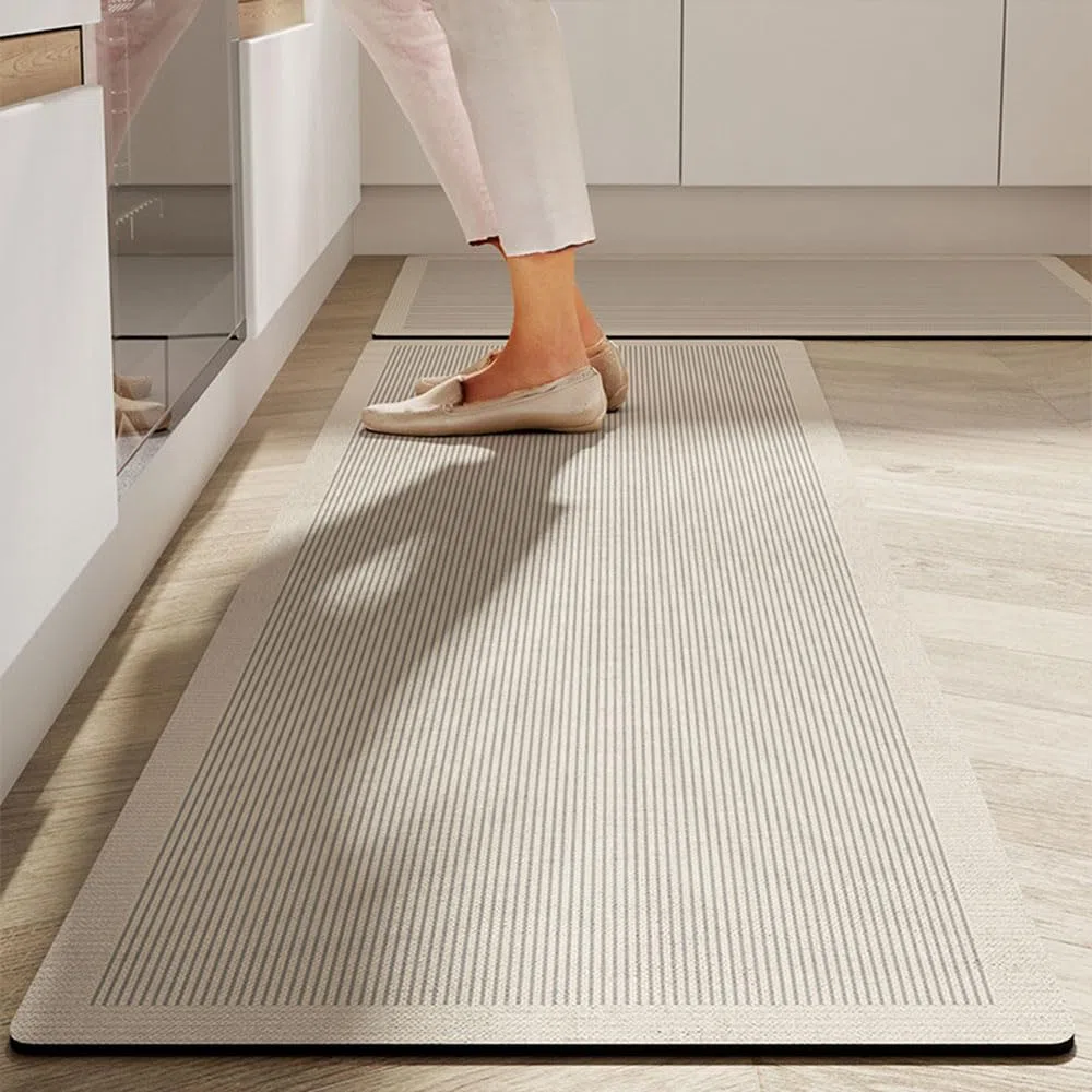 Hixingo Tappeto Cucina in Diatomite, Passatoia Cucina Antiscivolo Lavabile Tappeti da Cucina Tappeto da Cucina Lavabile Tappeto da Bagno Tappetino per Doccia (50x180cm,Stile Moderno E)