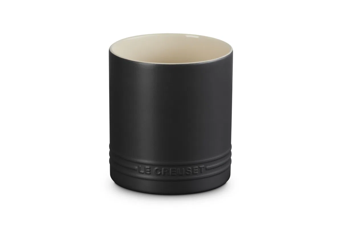 Le Creuset Barattolo porta utensili Signature in gres, Matte Black
