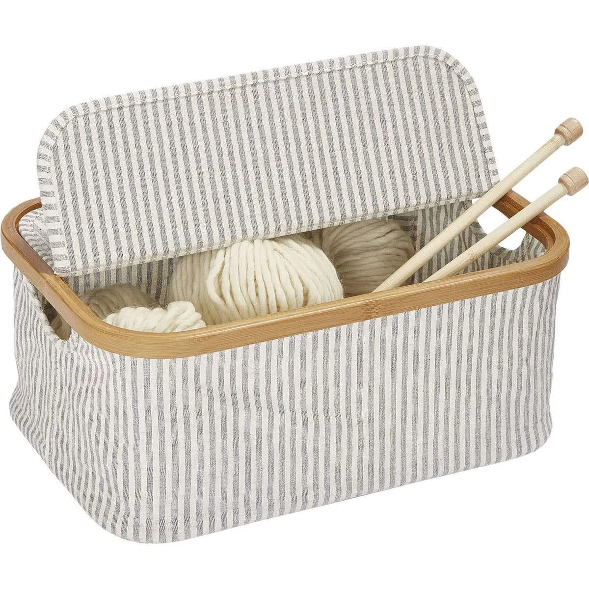 Prym Pieghevole Sewing Basket, grigio, 38 x 26 x 16 cm