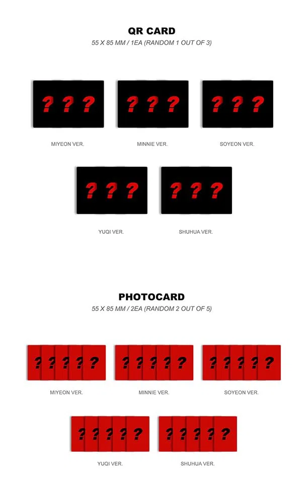 (G) I-DLE - [2 TWO] 2ND FULL ALBUM POCAALBUM VER. [SHUHUA Version] Album Photostand Package+Sleeve+QR Card+Photocards+Sticker+Digital Contents+User Guide+(Extra (G) I-DLE 5 Photocards+Pocket Mirror)
