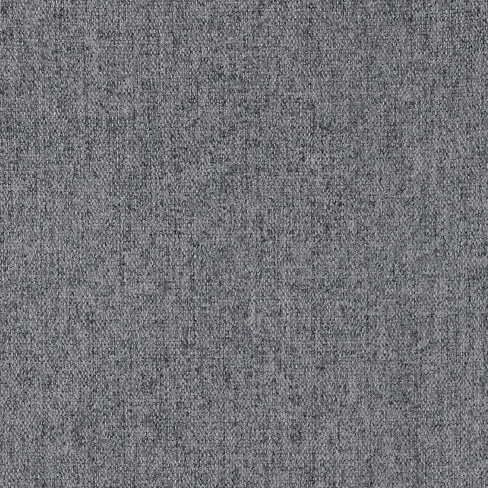 BAKAJI Sgabello Pouf Struttura in Legno e Rivestimento in Tessuto Lino Colore Grigio, Poggiapiedi con Gambe da 24.5 cm, Sgabello Robusto con Comoda Imbottitura Ideale per Arredamento Casa e Ufficio