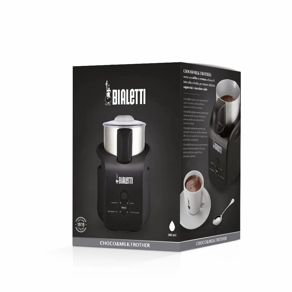 Bialetti Cioccolatiera e Cappuccinatore, adatta per Cioccolate Calde e Cappuccini, Contenitore in Acciaio Inox lavabile in Lavastoviglie, Manico Antiscottatura, Fino a 300 ml