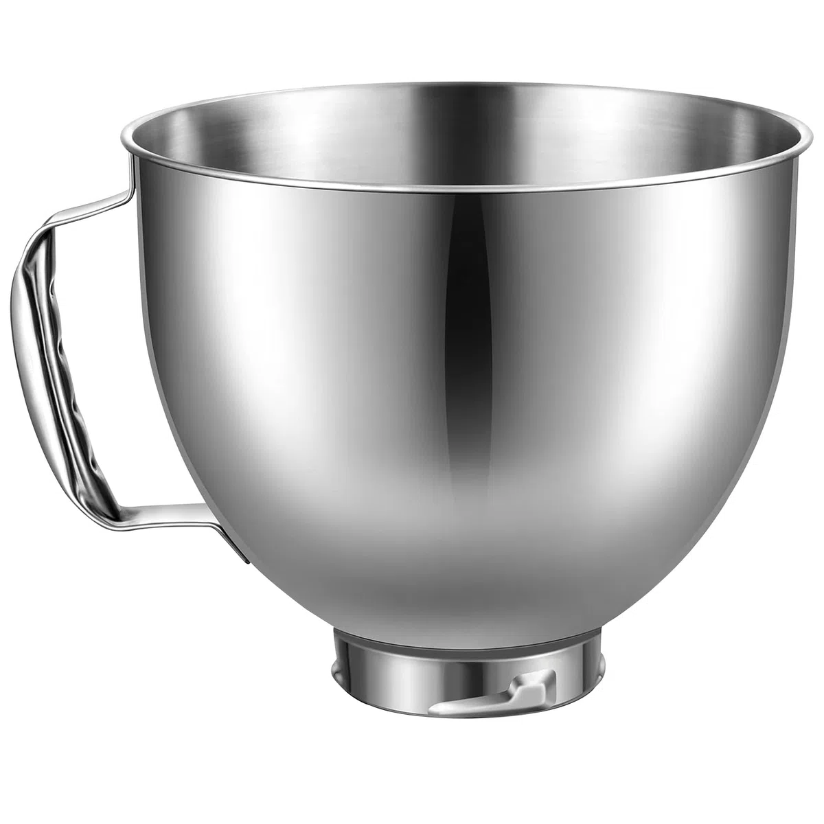 KITOART Ciotola in acciaio inox per mixer KitchenAid con testa inclinabile da 4,5 litri/5 litri, ricambio KSM150 in acciaio inox, ciotola da 4,5 QT/5QT per mixer KitchenAid, argento