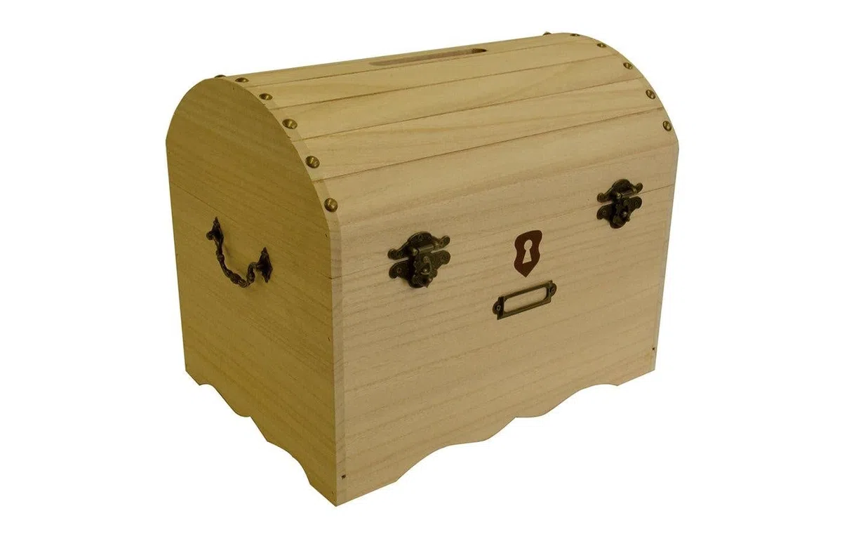 Artemio 14002116 Pirate Box per Decorazione, Legno, 36.5 x 32 x 23 cm