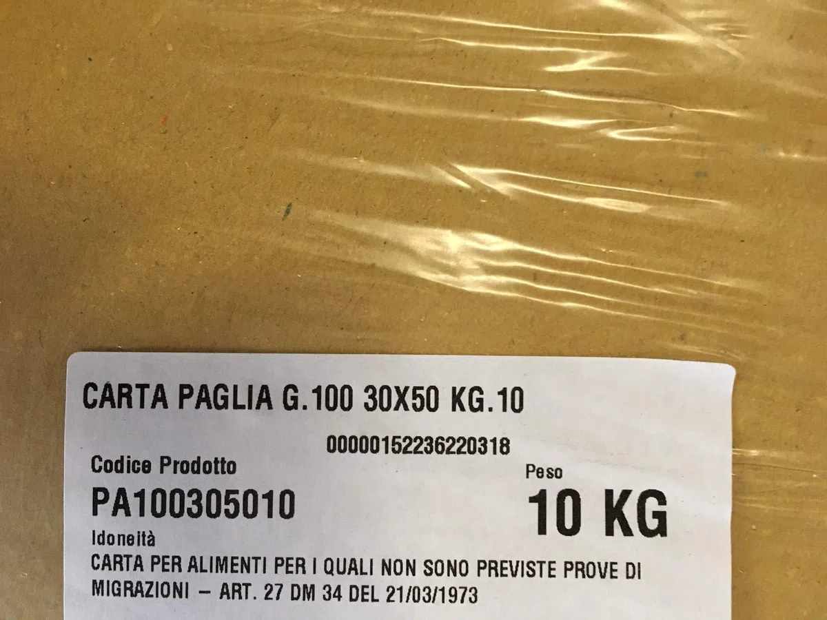CARTA PAGLIA 30x50 cm KG 10 (PACCO da circa 650 Fogli) tovagliette di cartapaglia senza disegni monouso (carta 100gr/mq)