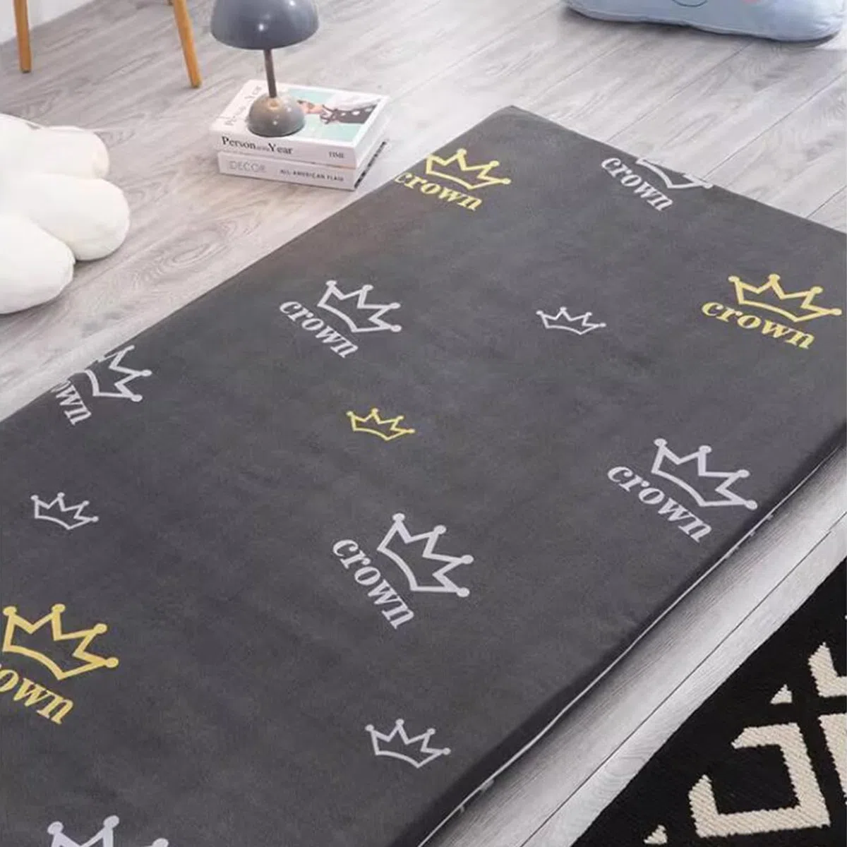 Coprimaterasso Futon Giapponese,Fodera Futon 100% Cotone con Cerniera,Protezione per Materassino Tatami Dormire per Full Queen King Twin Size,Lavabile Senza Materasso,Style1,80x190cm/31x75