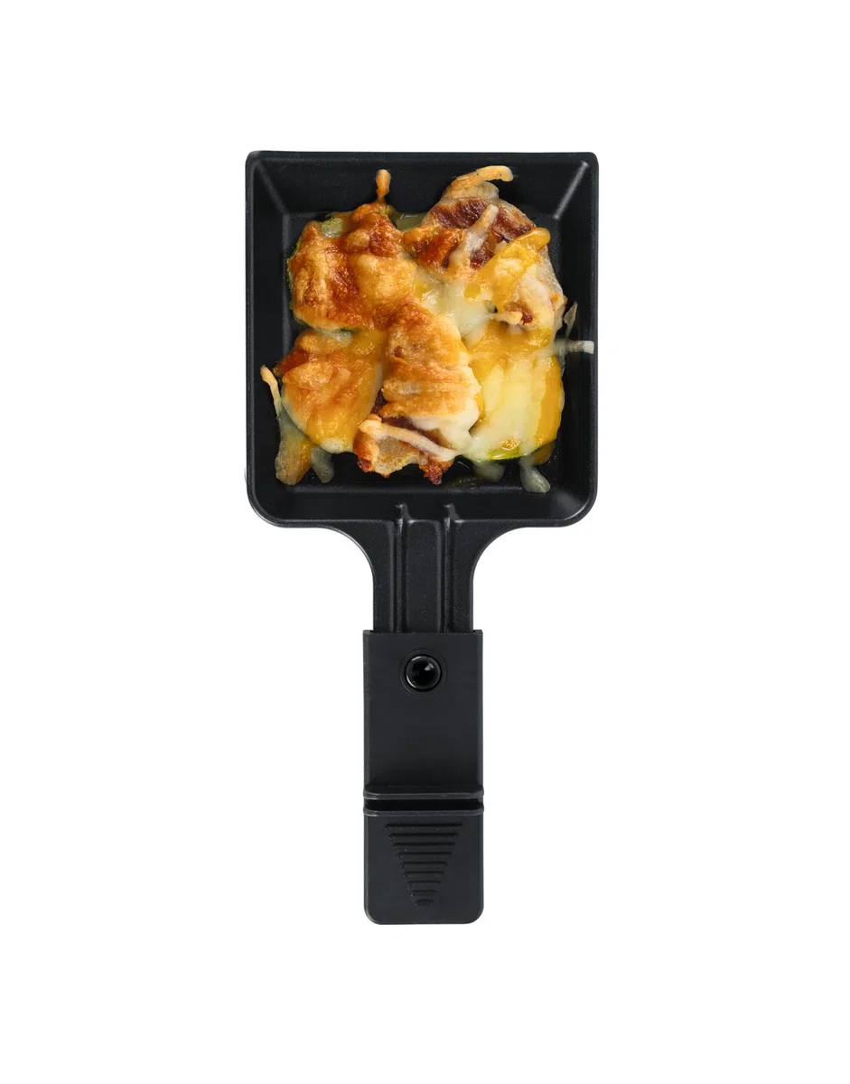 GOURMETmaxx Raclette 2 in 1 Set per 8 persone | Raclette con piastra in pietra e piastra in alluminio con 8 padelle e raschietti | Combinazione raclette con regolazione della temperatura | Griglia