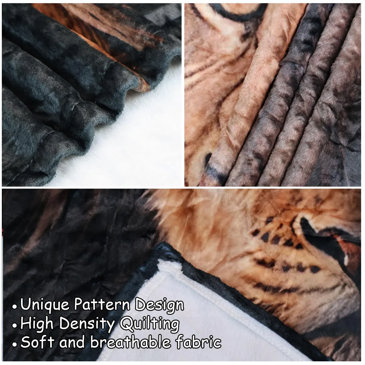 Coperta Leone 150x200cm, Coperta Leone Morbida con Motivo Animali Selvatici per la Casa, Coperta per Bambini, Idea Regalo per Divano e Divanetto (D, 150x200cm)